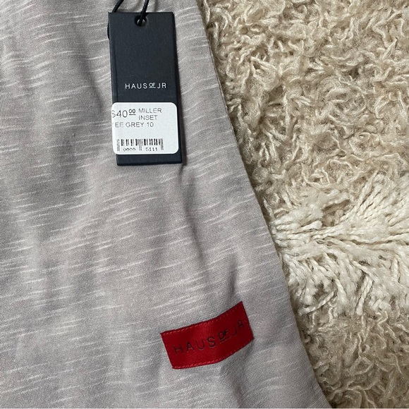 Haus of JR Grey Short Sleeve Shirt NWT 5T/6 - Picture 3 of 6